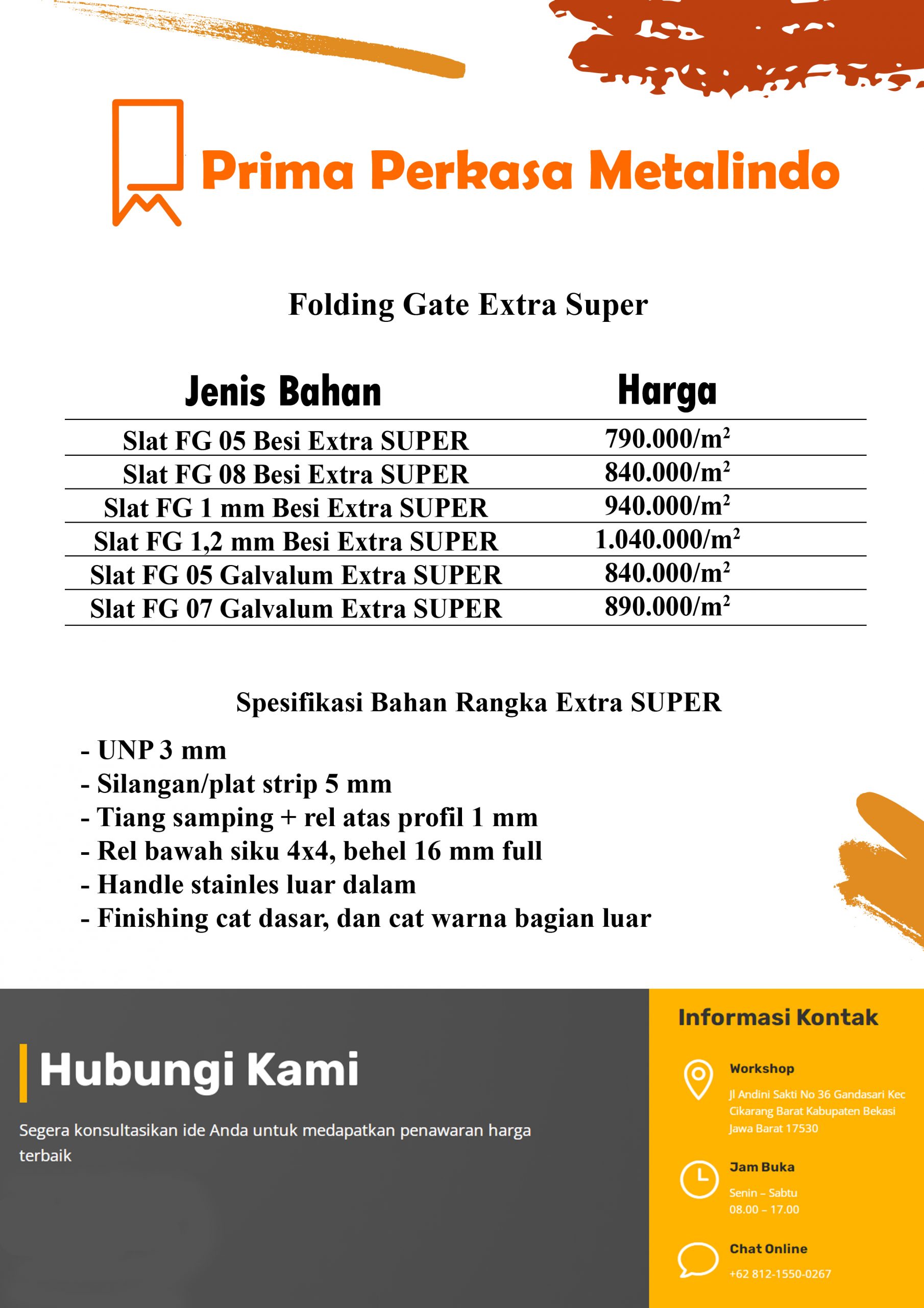 Folding gate extra super
